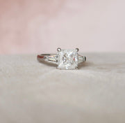 Moissanite 3 CT Princess Cut Diamond Wedding Ring Mapple Gems